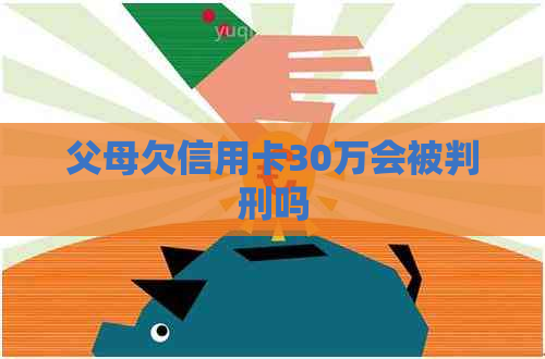 父母欠信用卡30万会被判刑吗