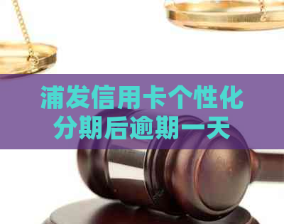 浦发信用卡个性化分期后逾期一天