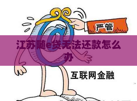 江苏随e贷无法还款怎么办