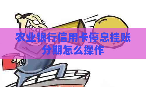 农业银行信用卡停息挂账分期怎么操作