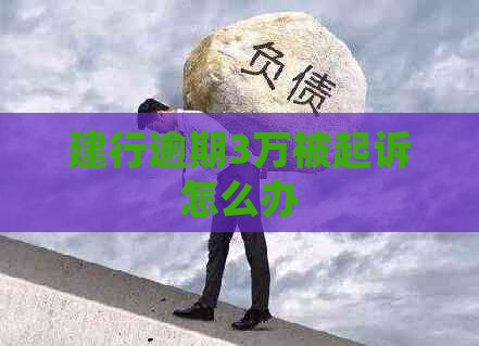 建行逾期3万被起诉怎么办