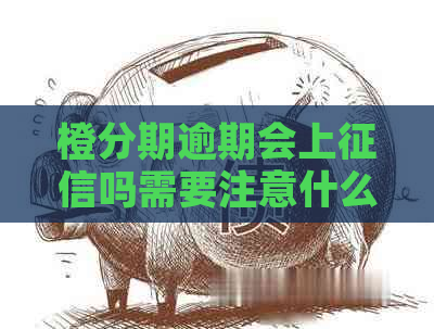 橙分期逾期会上吗需要注意什么