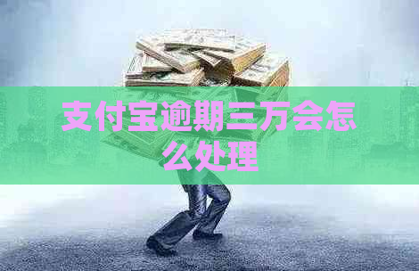 支付宝逾期三万会怎么处理