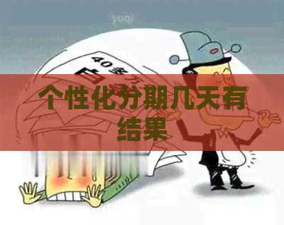 个性化分期几天有结果