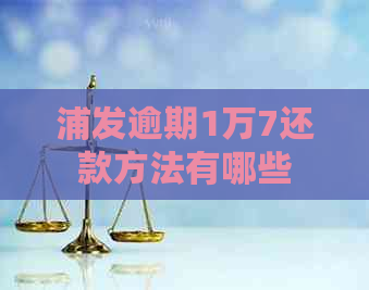 浦发逾期1万7还款方法有哪些