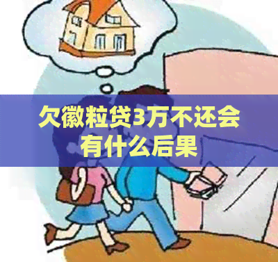 欠徽粒贷3万不还会有什么后果