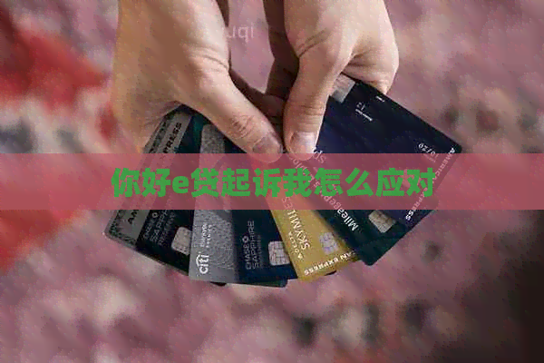 你好e贷起诉我怎么应对