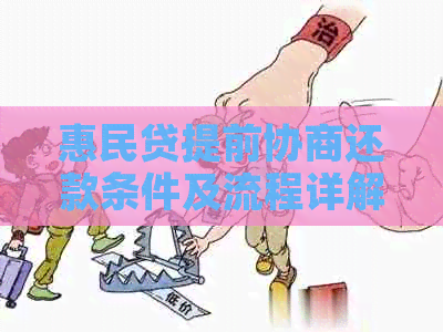 惠民贷提前协商还款条件及流程详解