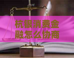 杭银消费金融怎么协商还款金额优化