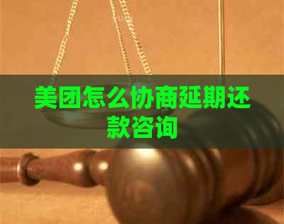 美团怎么协商延期还款咨询