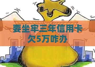 要坐牢三年信用卡欠5万咋办