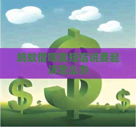 蚂蚁网贷发短信说要起诉怎么办