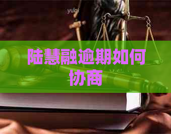陆慧融逾期如何协商