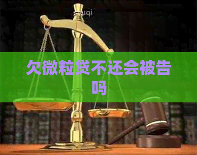 欠微粒贷不还会被告吗