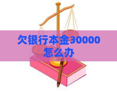 欠银行本金30000怎么办
