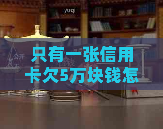 只有一张信用卡欠5万块钱怎么办