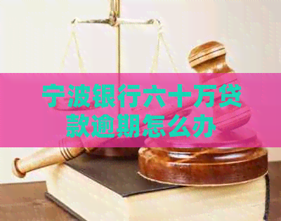宁波银行六十万贷款逾期怎么办