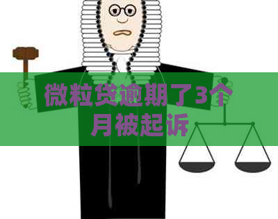微粒贷逾期了3个月被起诉