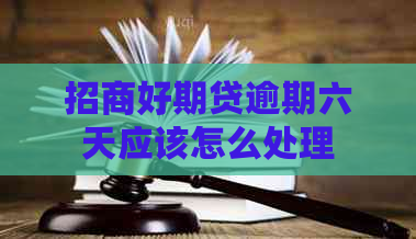 招商好期贷逾期六天应该怎么处理