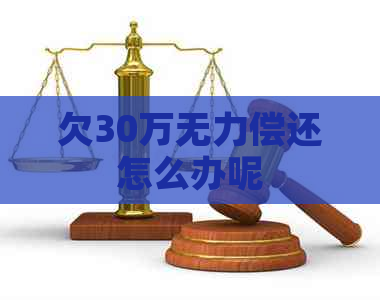 欠30万无力偿还怎么办呢