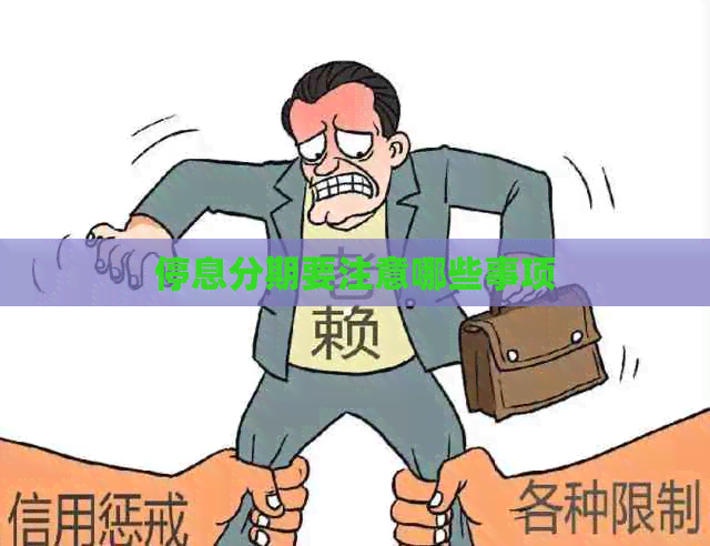 停息分期要注意哪些事项