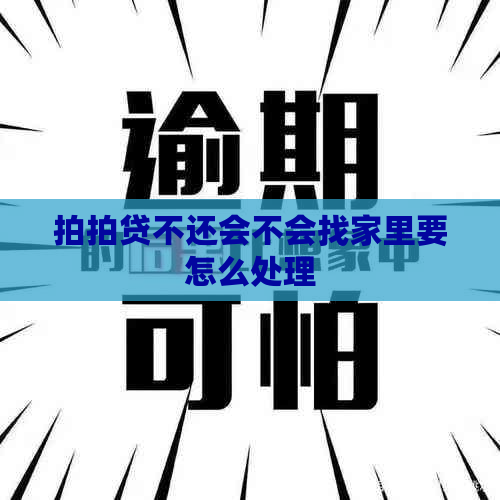 不还会不会找家里要怎么处理