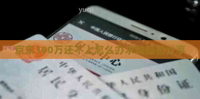 京东100万还不上怎么办求助经验分享