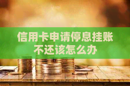 信用卡申请停息挂账不还该怎么办