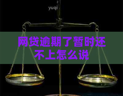 网贷逾期了暂时还不上怎么说