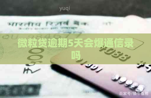 微粒贷逾期5天会爆通信录吗