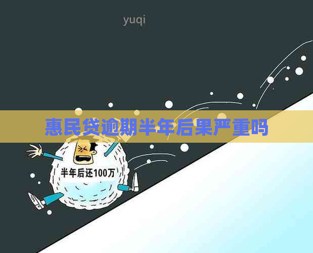 惠民贷逾期半年后果严重吗