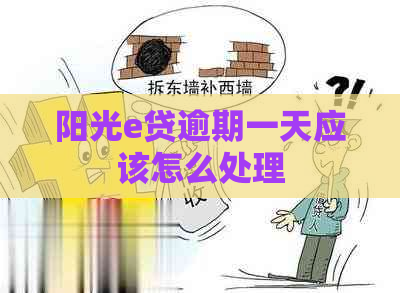 阳光e贷逾期一天应该怎么处理