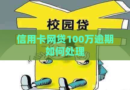 信用卡网贷100万逾期如何处理