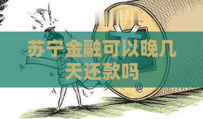 苏宁金融可以晚几天还款吗