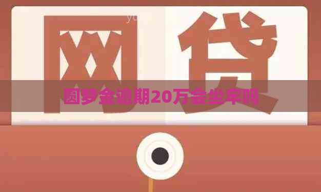 圆梦金逾期20万会坐牢吗