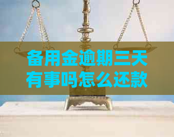 备用金逾期三天有事吗怎么还款啊