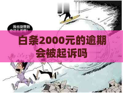 白条2000元的逾期会被起诉吗