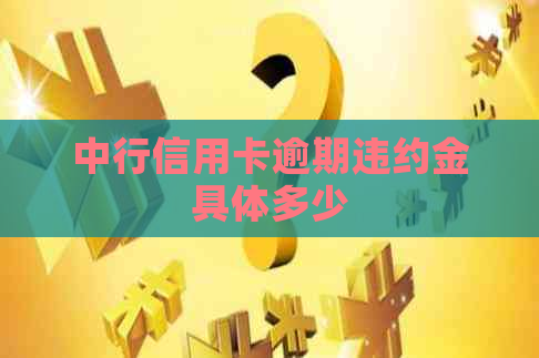 中行信用卡逾期违约金具体多少