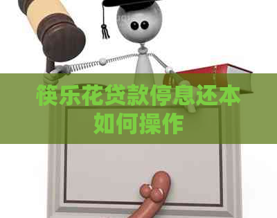 筷乐花贷款停息还本如何操作