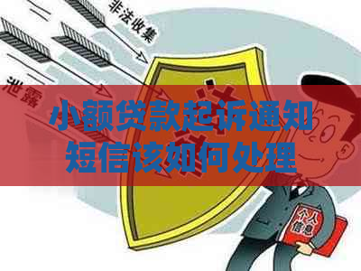 小额贷款起诉通知短信该如何处理