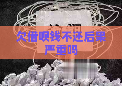 欠借呗钱不还后果严重吗