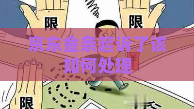 京东金条起诉了该如何处理