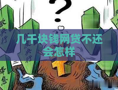 几千块钱网贷不还会怎样