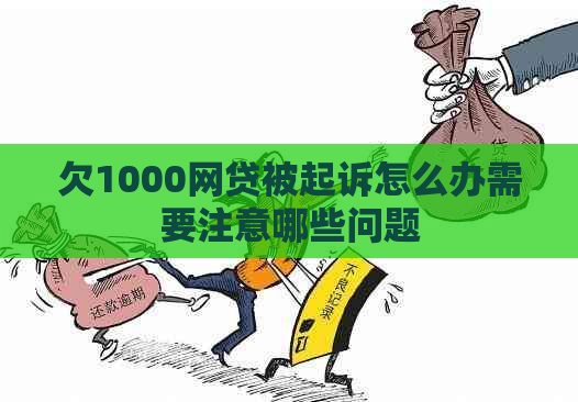 欠1000网贷被起诉怎么办需要注意哪些问题