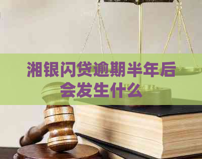 湘银闪贷逾期半年后会发生什么