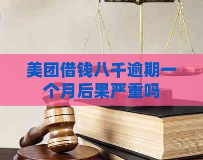 美团借钱八千逾期一个月后果严重吗