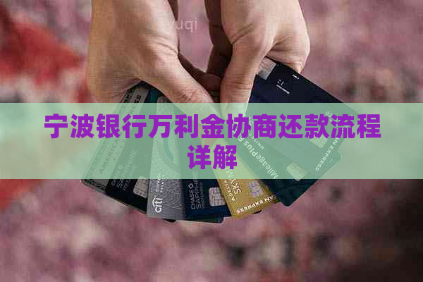 宁波银行万利金协商还款流程详解