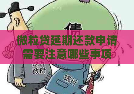 微粒贷延期还款申请需要注意哪些事项