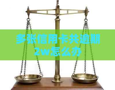 多张信用卡共逾期2w怎么办