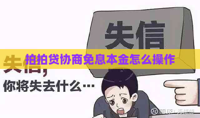 协商免息本金怎么操作